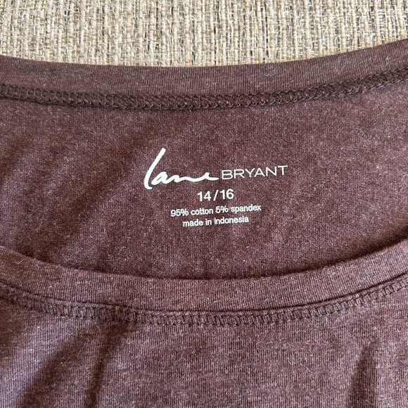 😍Lane Bryant Red Fitted Long Sleeve T-Shirt 😍 - Picture 3 of 4